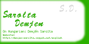 sarolta demjen business card